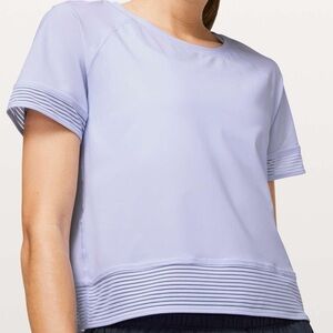 Lululemon Stripe in Stride Short Sleeve in Serene Blue